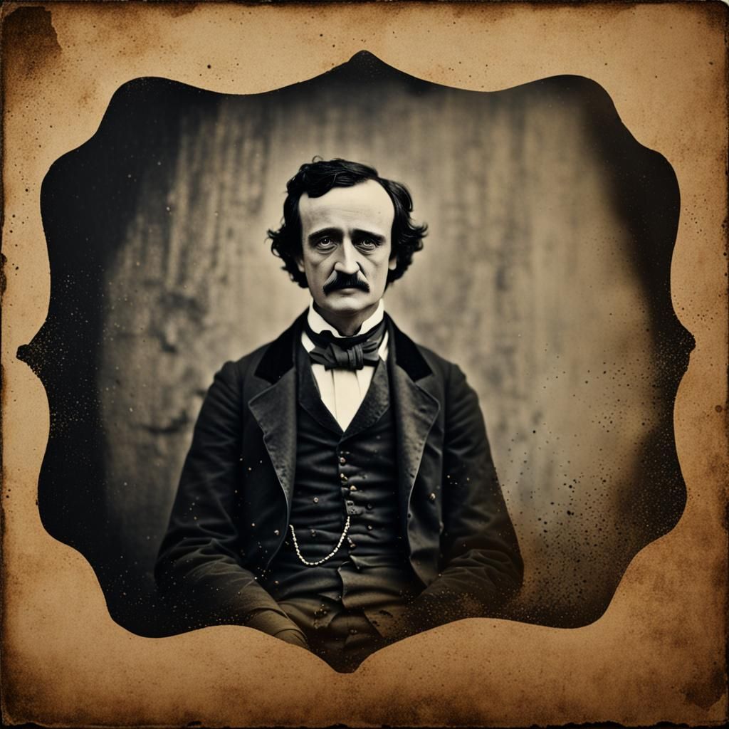Edgar Allan Poe Tintype Portrait: Sharp Focus