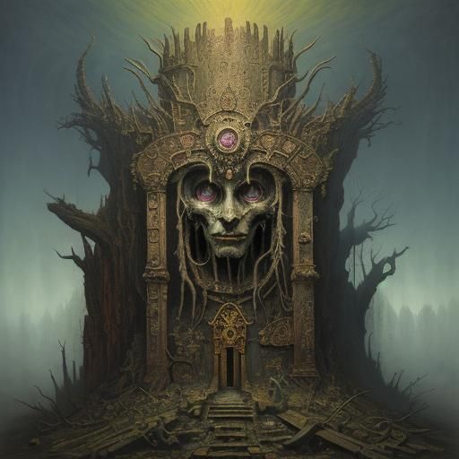 Albino Leper Messiah in Post-Apocalyptic Temple