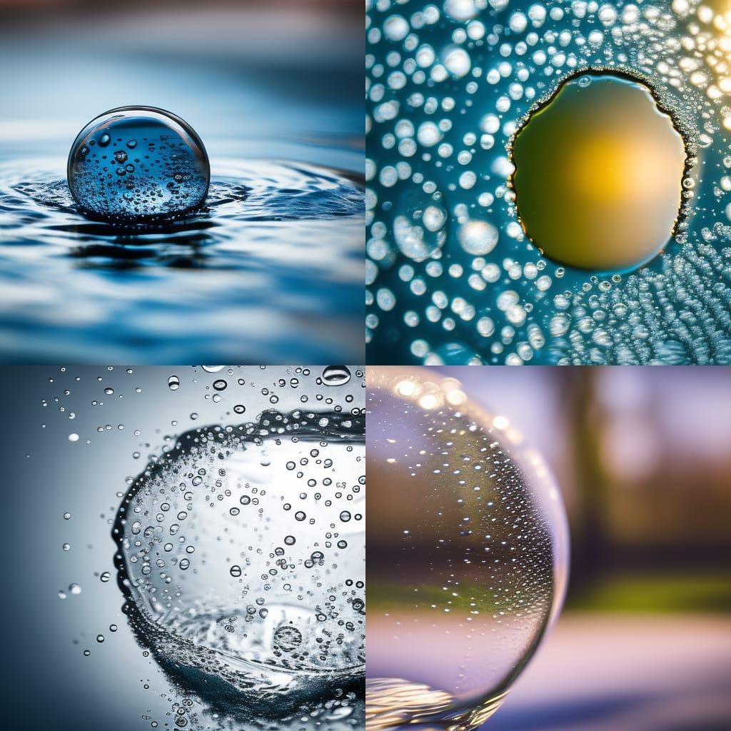 Water Bubble Macro Photography with Bokeh