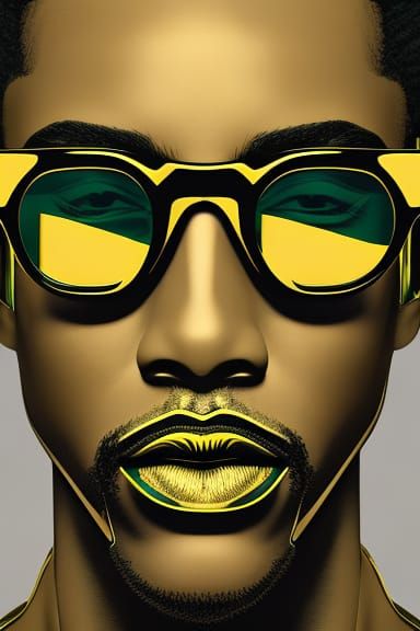 Caribbean Man in Pop Art Screen Print