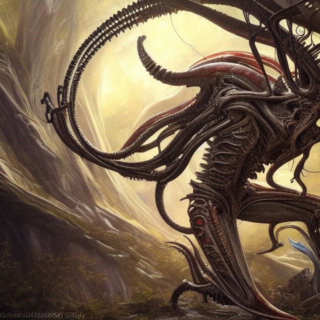 Surreal Xenomorph Ecology: A Digital Art Masterpiece