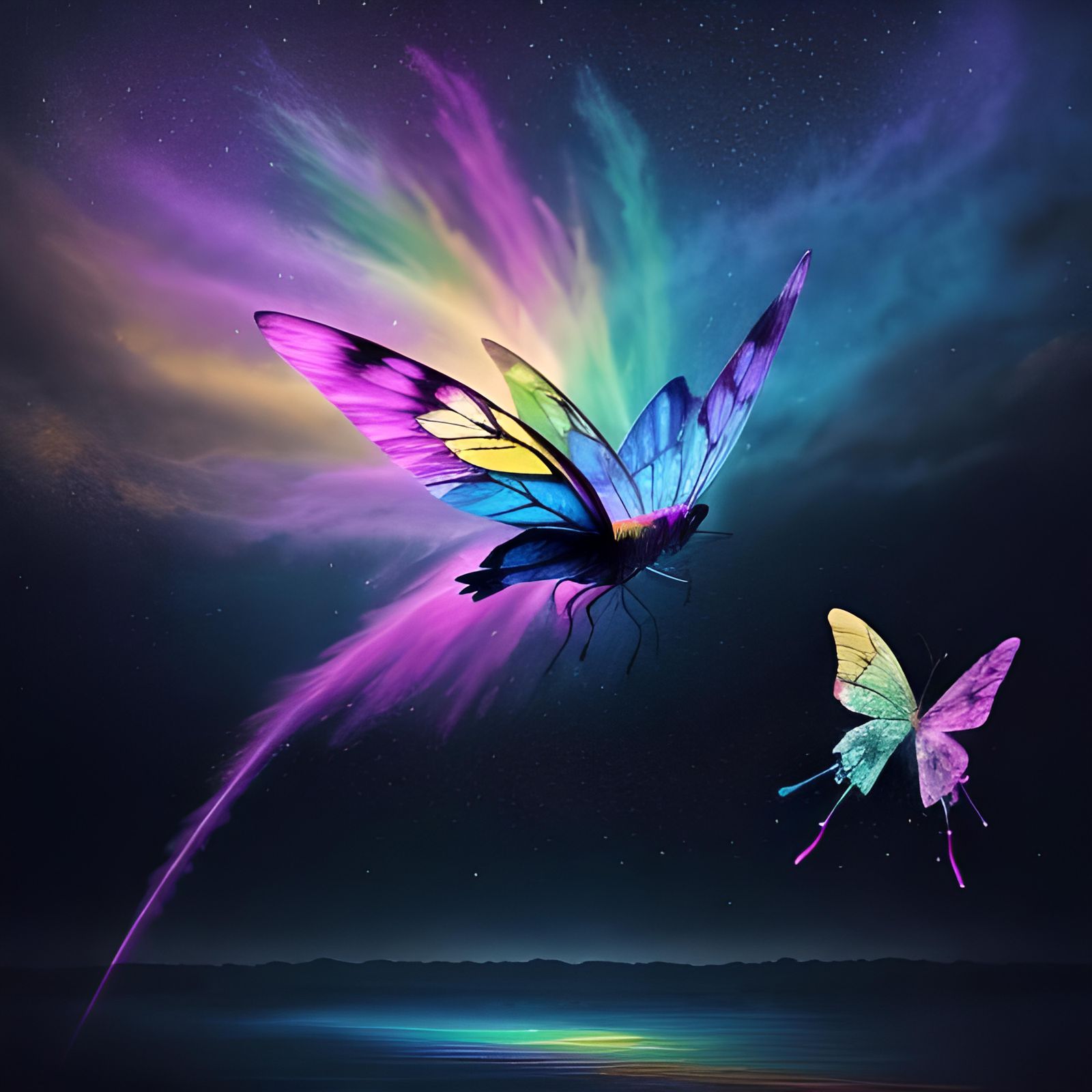 Rainbow Smoke Butterfly over Crystal River