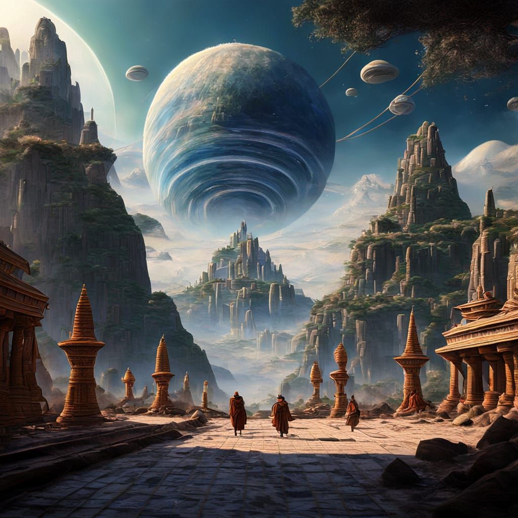 Extraterrestrial Beings Welcome You in a Celestial Temple