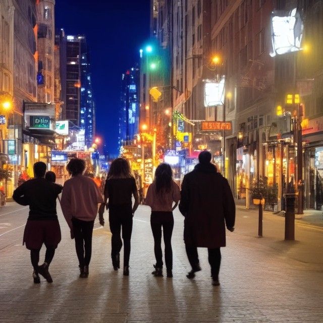 Trolls Wander City Streets at Night