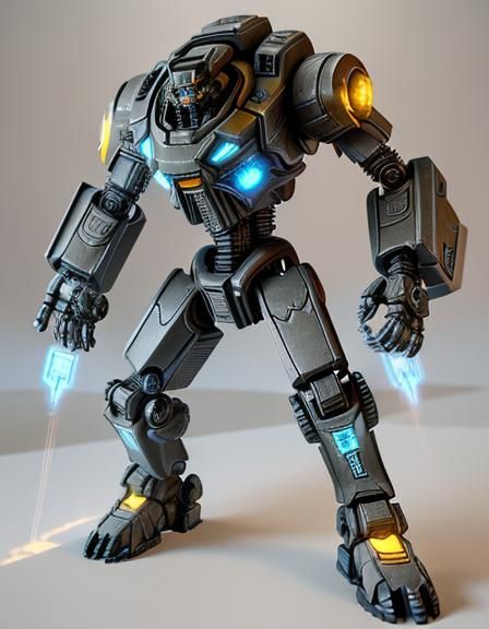 Post-Apocalyptic Power Armor in Biomechanical Style