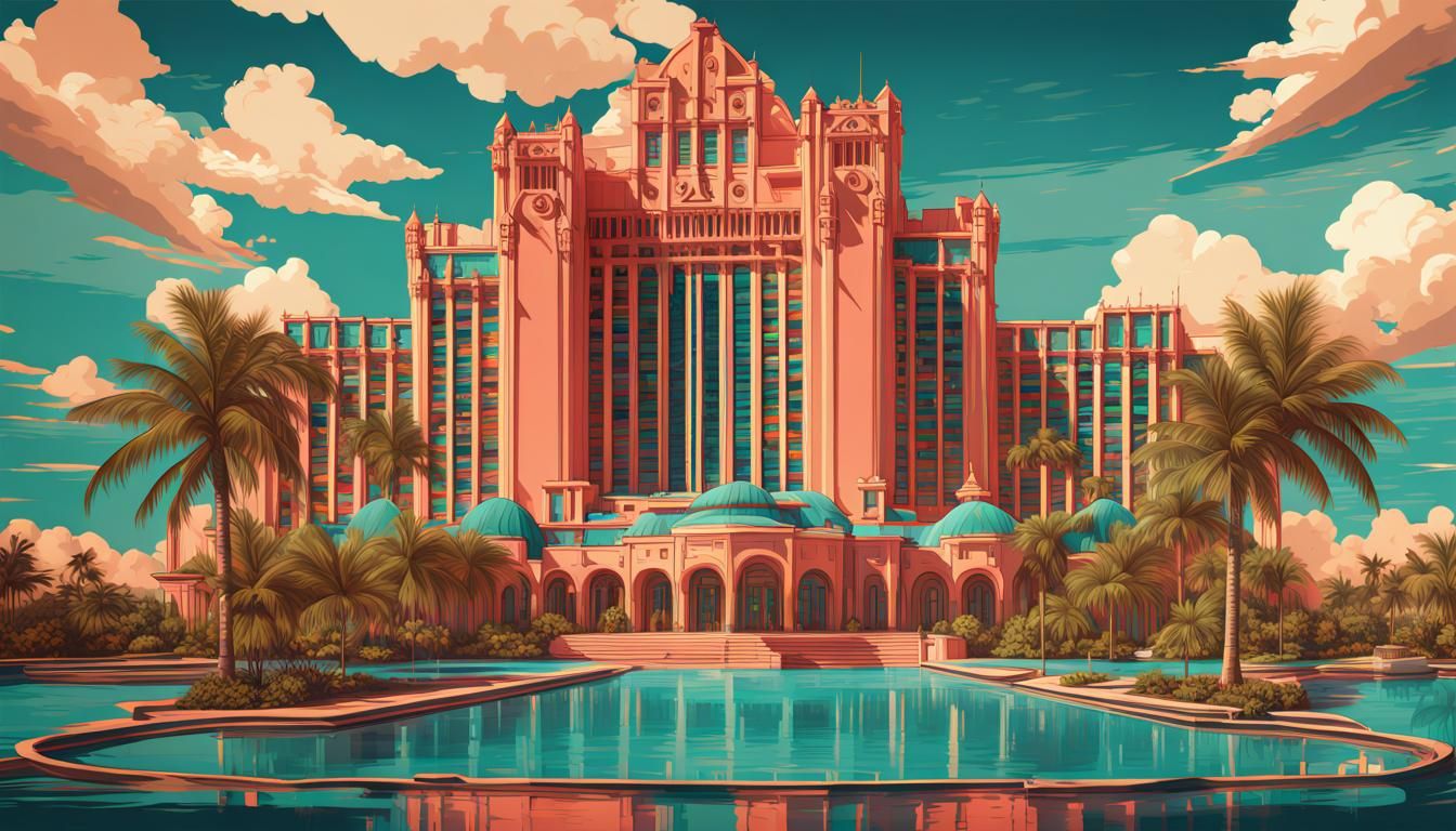 The Atlantis Hotel Paradise Island Bahamas Art deco style