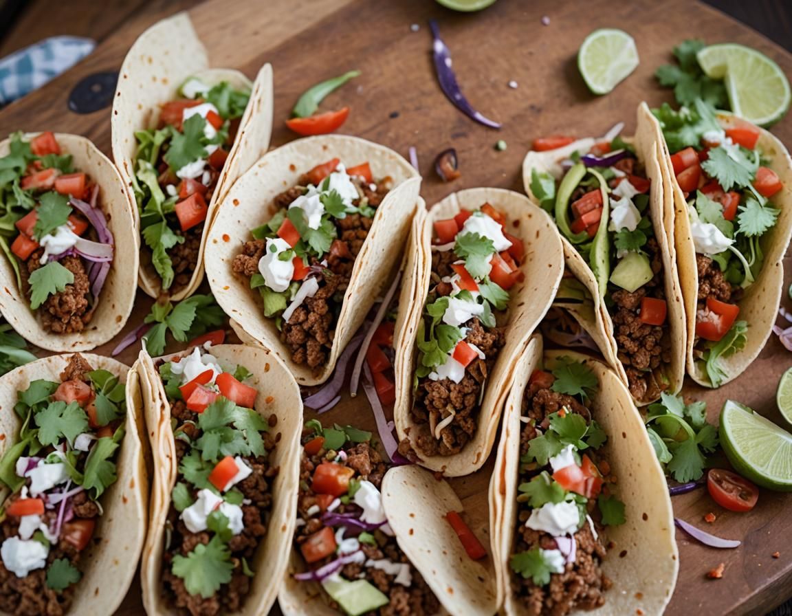 Delicious Tacos in Professional Photography Style