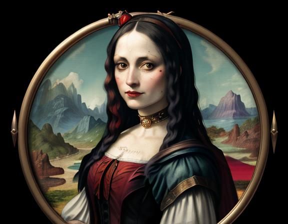 Harley Quinn as Mona Lisa, Beatrix Potter Style