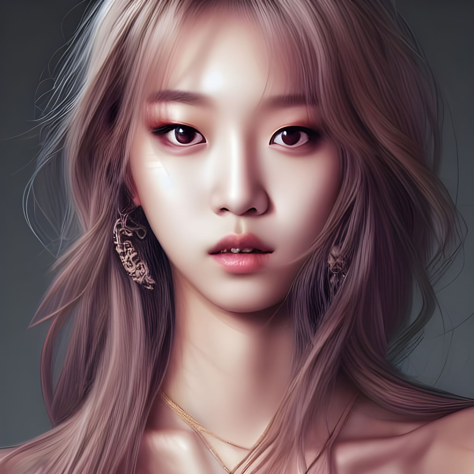 Hyper-Detailed Digital Illustration of Jisoo