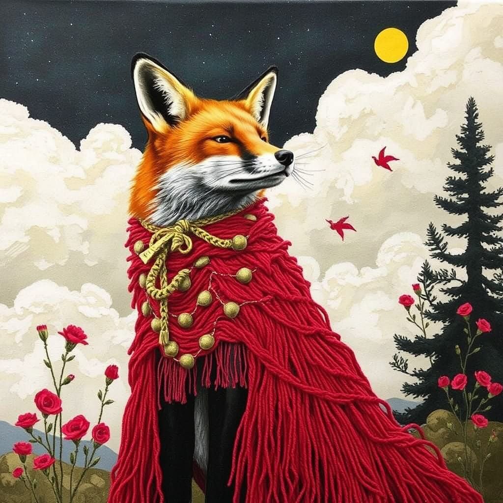 Fox Overlord in Yarn Bomb Haberdashery Style