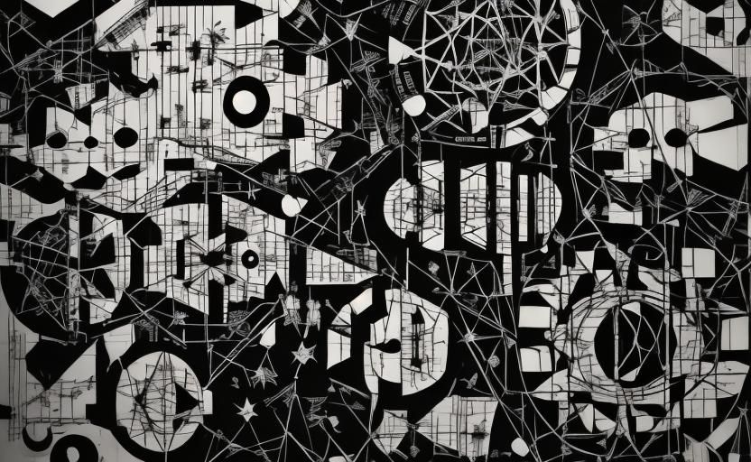 Complex Graphic Score for Experimental Music Composition