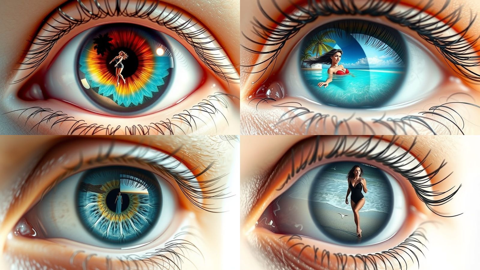 Eye of the Abyss: Surrealistic Underwater Scene in Liquid Me...