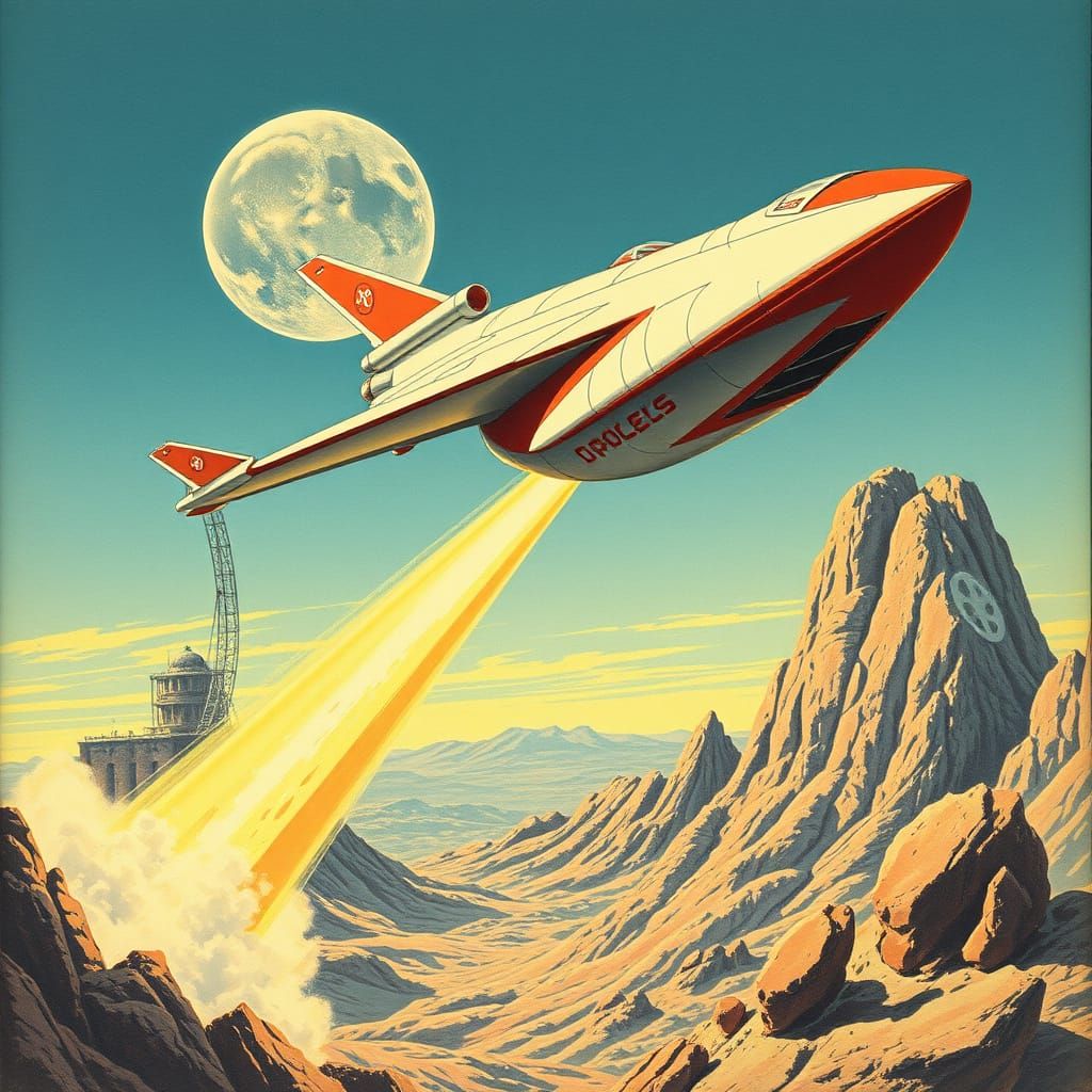 Alan Tracy's Spaceship Takes Flight