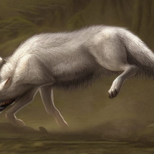 Rotting Wolf: Dramatic Digital Matte Painting
