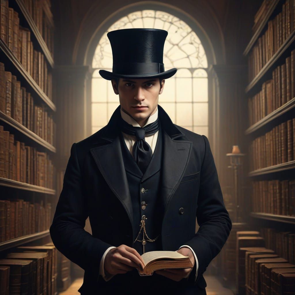 A sophisticated gentleman in Victorian attire