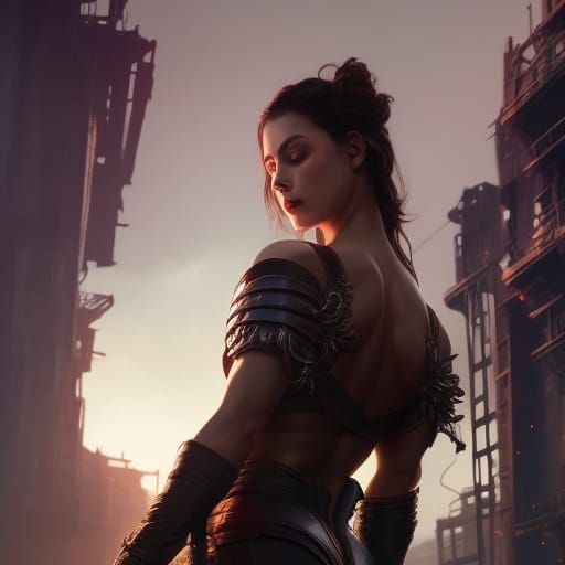 Hyperdetailed Sci-Fi Girl in Dark Masterpiece