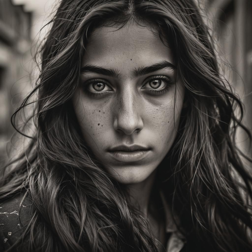 a beautiful 18 year old lebanese girl with long dark hair an...