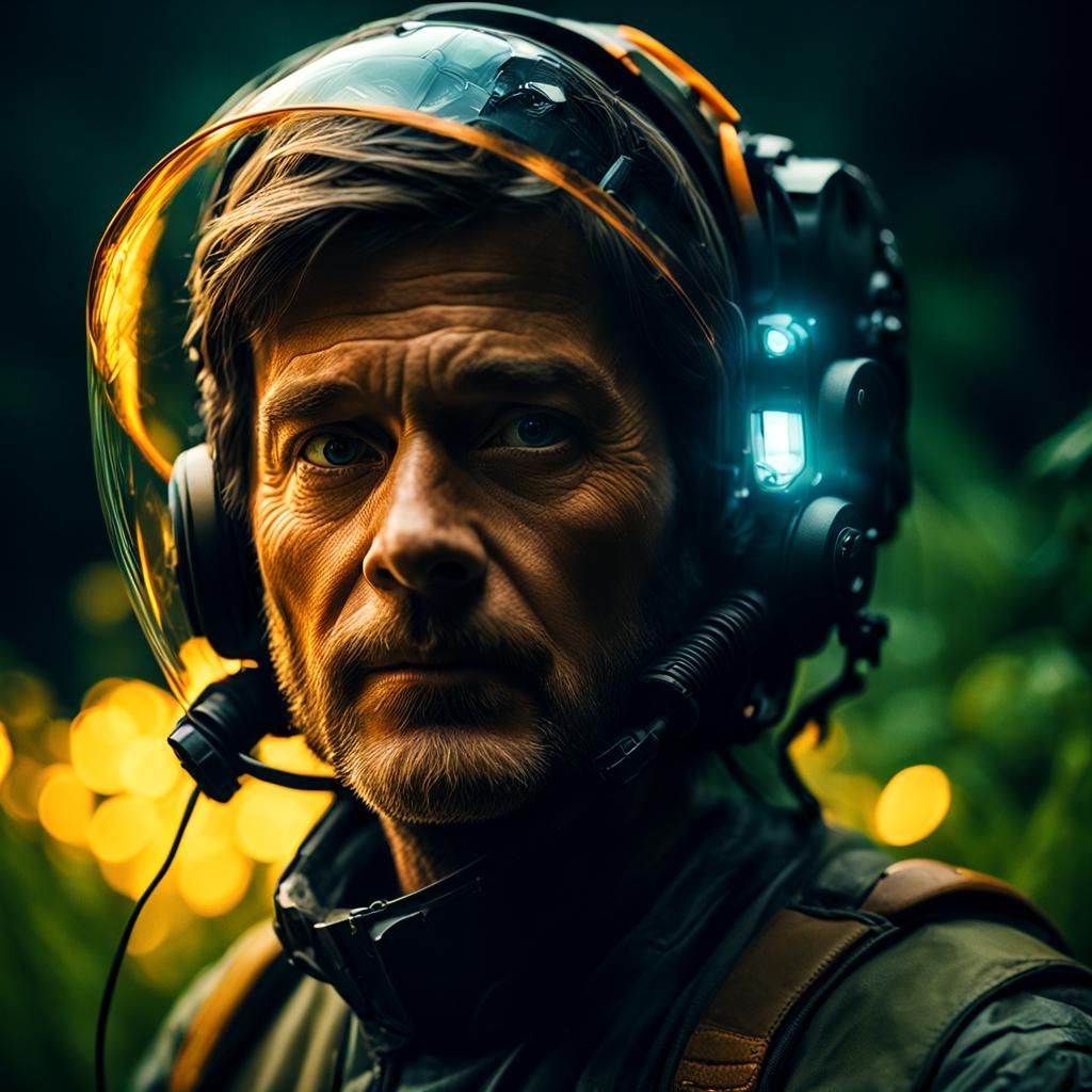 Detailed Portrait of a Luminescent Firefly