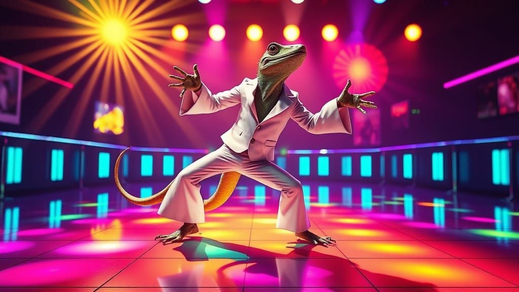Groovy Lizard Disco Star