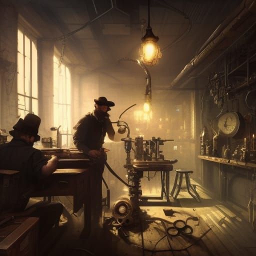 Steampunk Shoemaker in Dark Fantasy Workshop