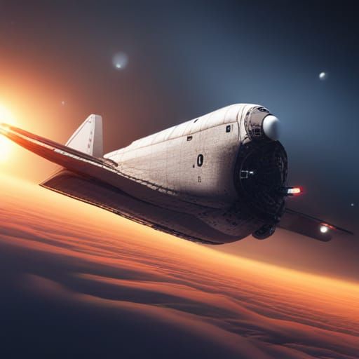 Star Wars Shuttle Blasts Off in Lightspeed: 3D Render