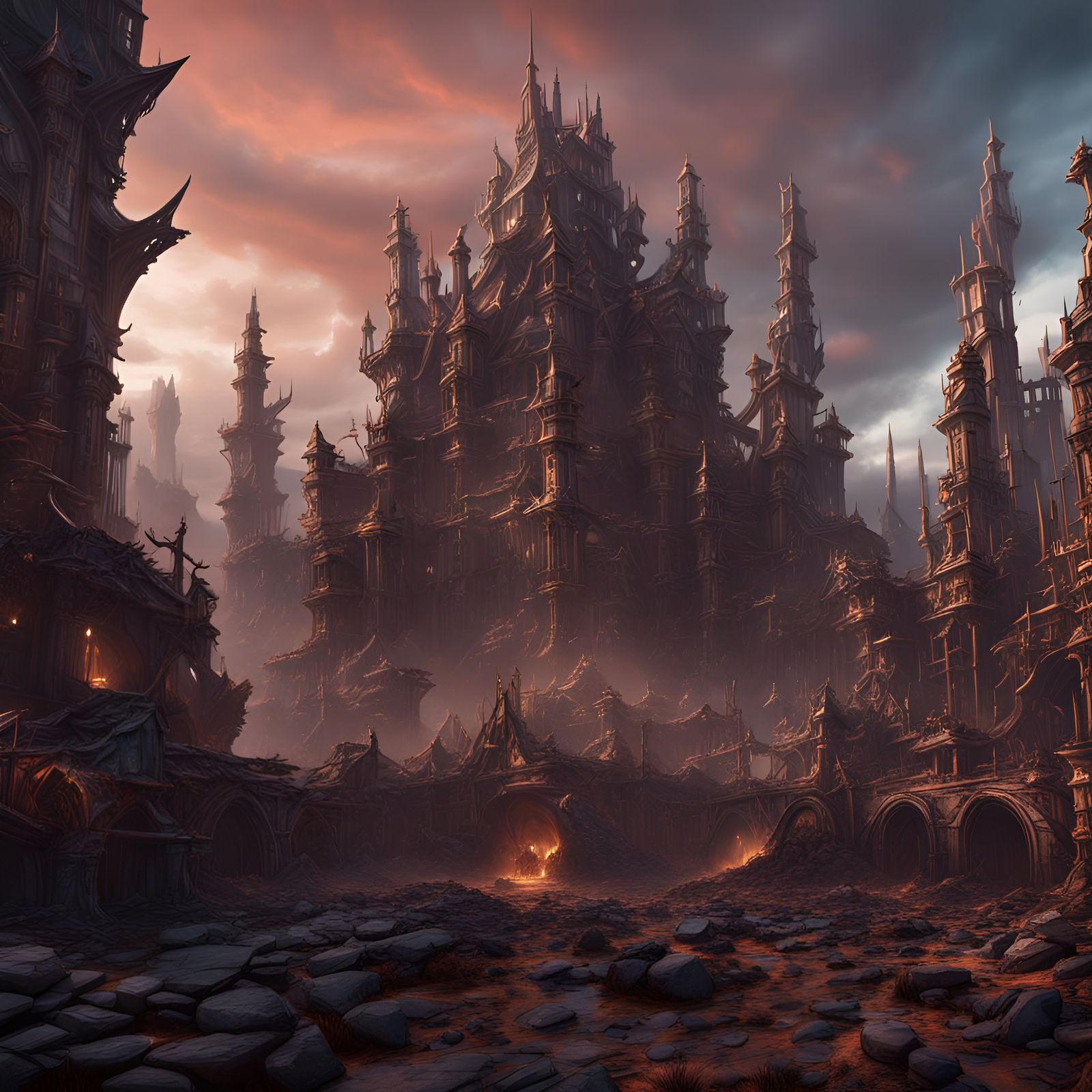 Detailed Matte Painting of Heavy Metal in 8K