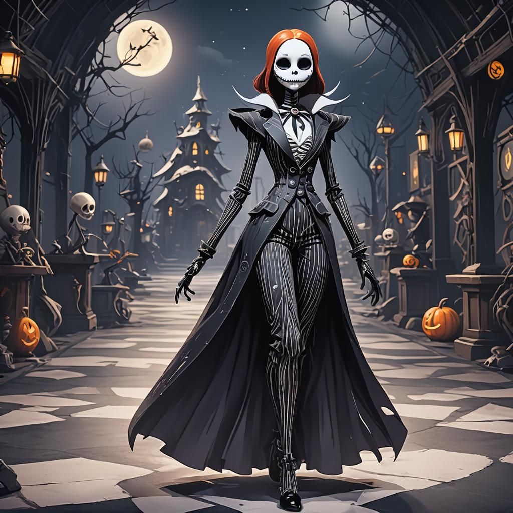 Nightmare Before Christmas Runway Outfit: Anime Style