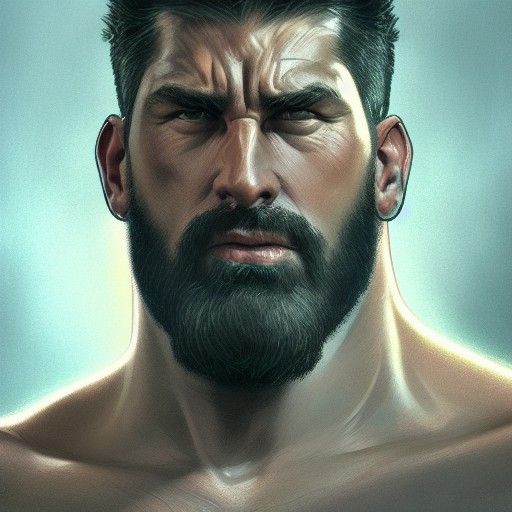 Detailed Portrait of a Powerful Man in Digital Art Style