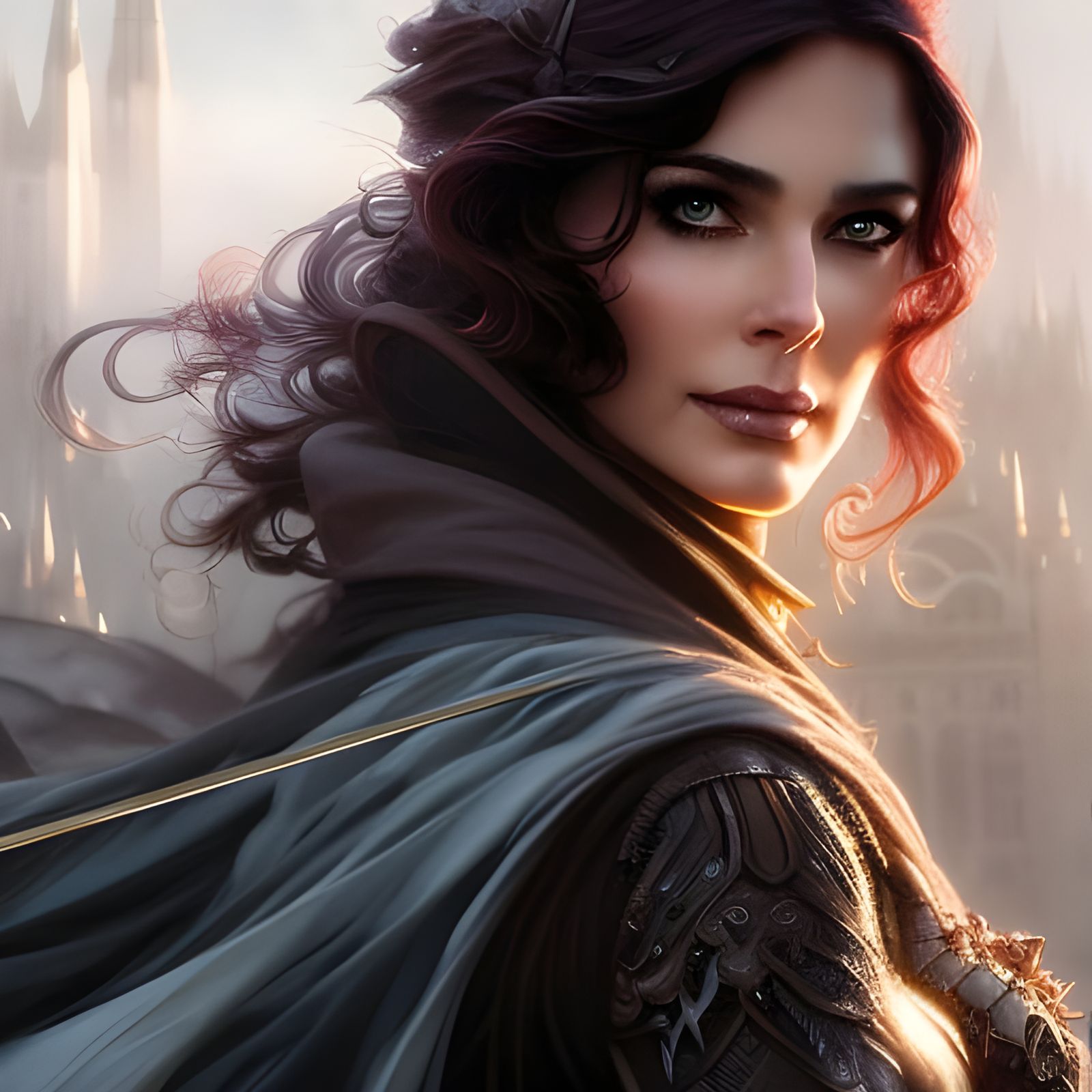 Mistborn Vin Venture in Ethereal Mists, Fantasy Art
