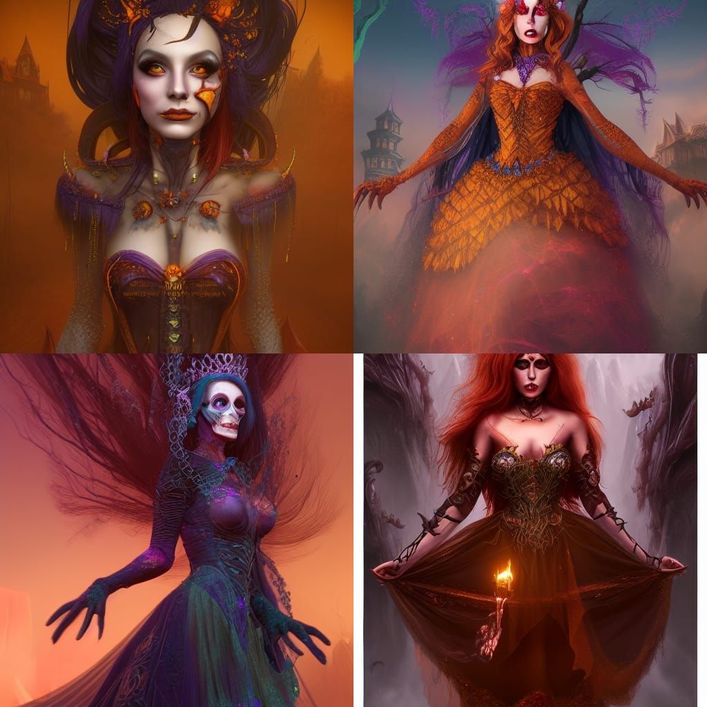 Halloween Princess in Detailed Matte Painting
