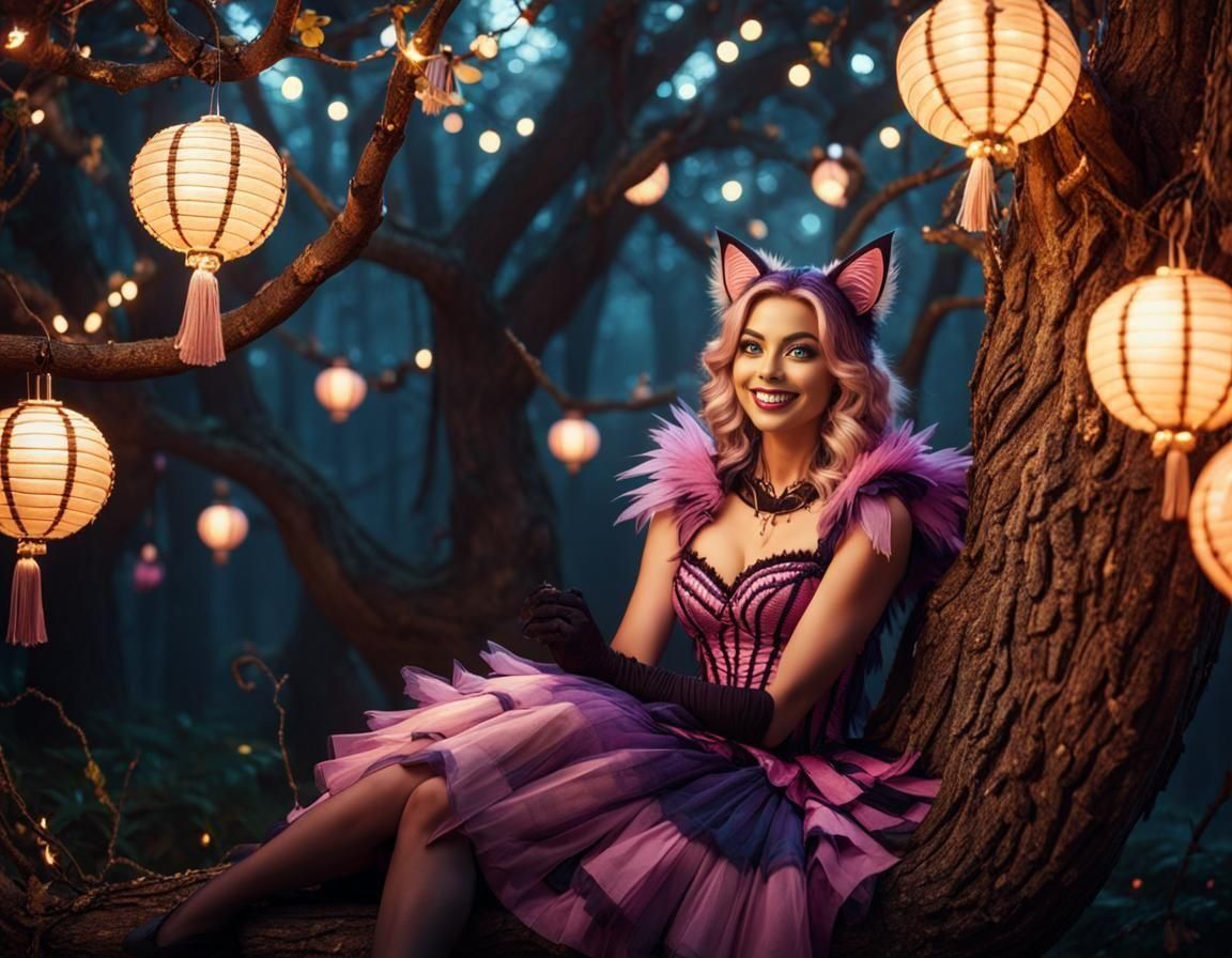Cheshire Cat Cosplay: Fantastical Artstation Portrait