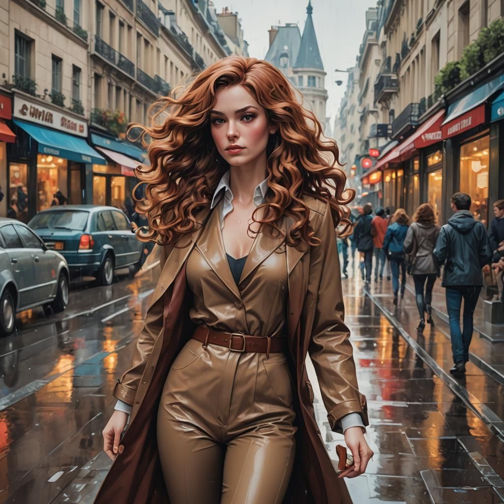 French Action Figure in 1970s Comic Style