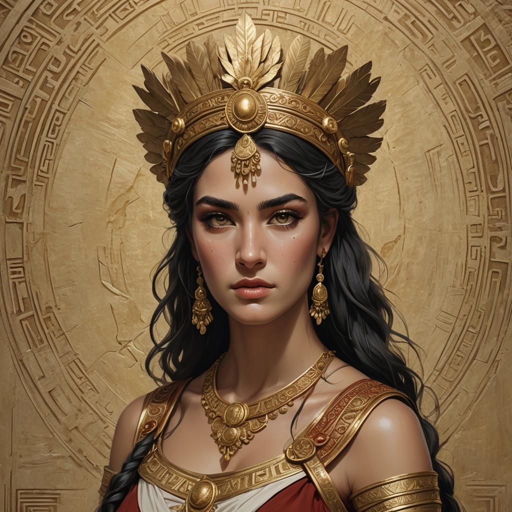 Mycenaean Princess Elektra in Ancient Greek Fantasy Art