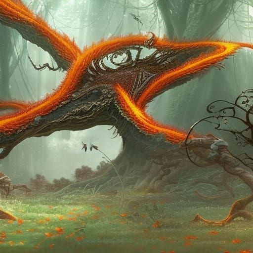 Ethereal Insects in Detailed Matte Painting