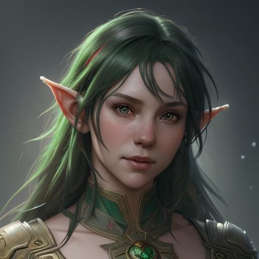 Detailed Christmas Elf Portrait in Hyperrealistic Style