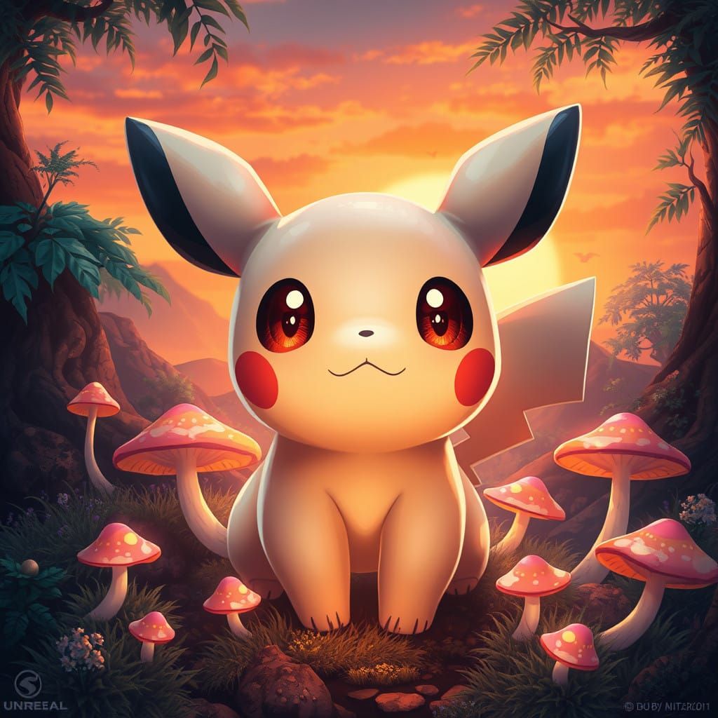 Enchanted Fantasy Creature in Dreamlike Landscape