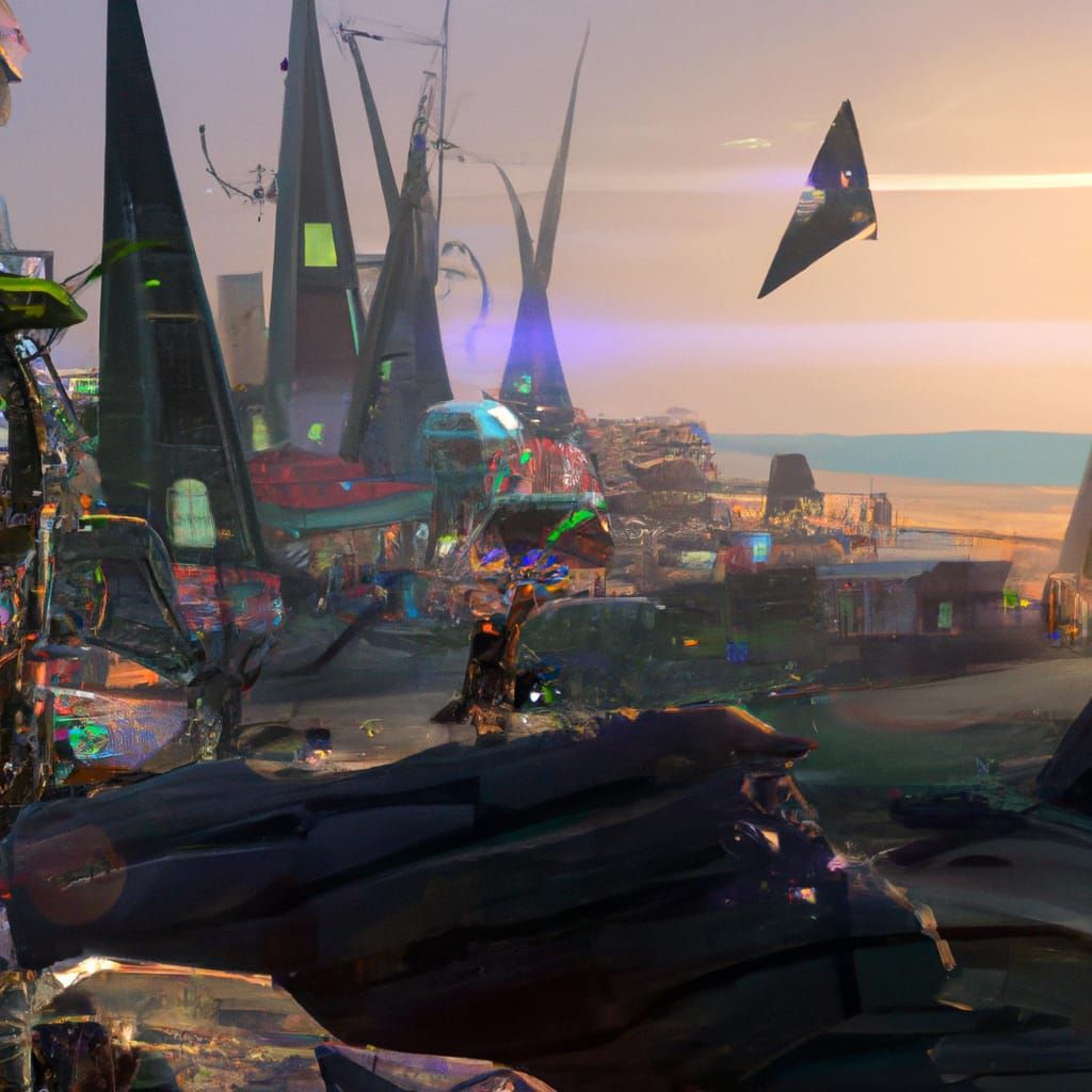 Fantastical Detailed Matte Painting in Deep Color