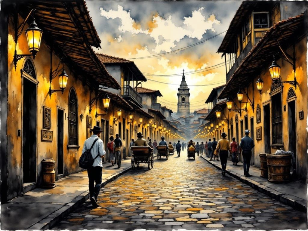 Vigan Ilocos Sur: Colonial Charm in Watercolor Style