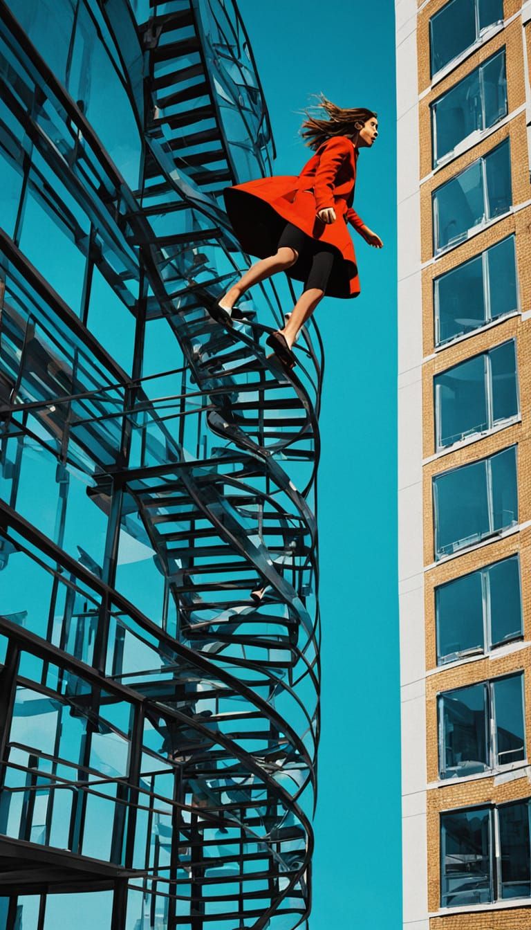 Infinite Staircase: Pop Art in Bauhaus Style