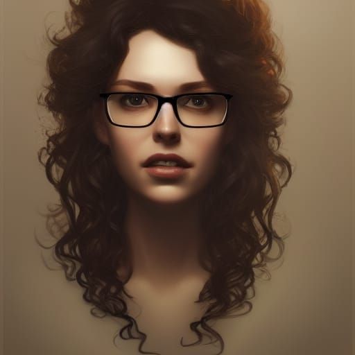 Detailed Portrait of Brunette with Dynamic Lighting