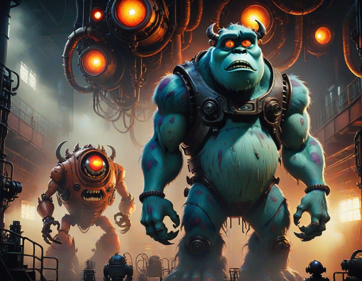 Biomechanical Monsters in Dark Factory