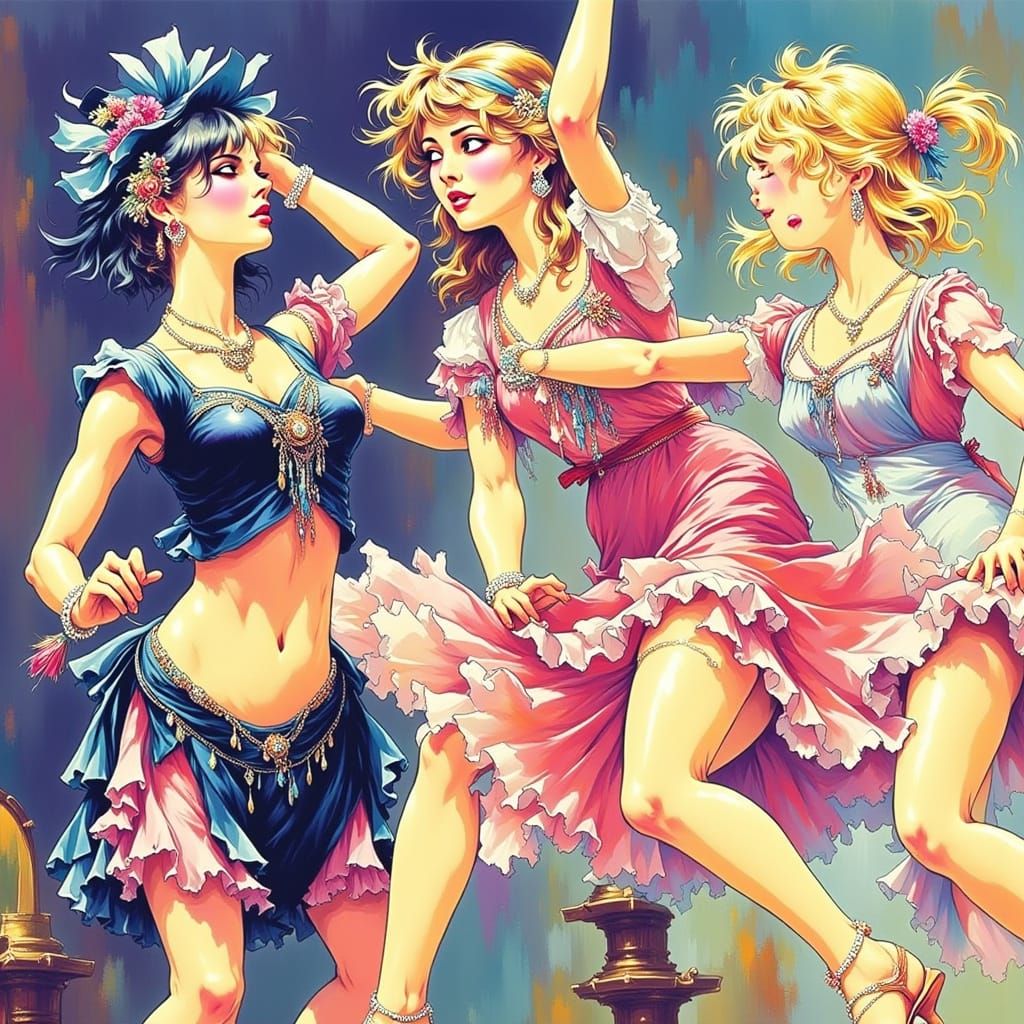 Dynamic Dancing Queen in Flux Dance Style