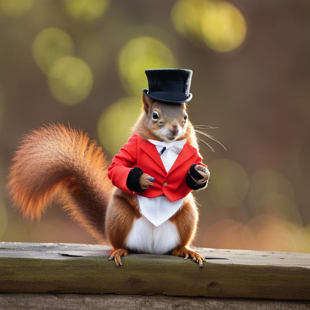 Ringmaster Squirrel on College Campus