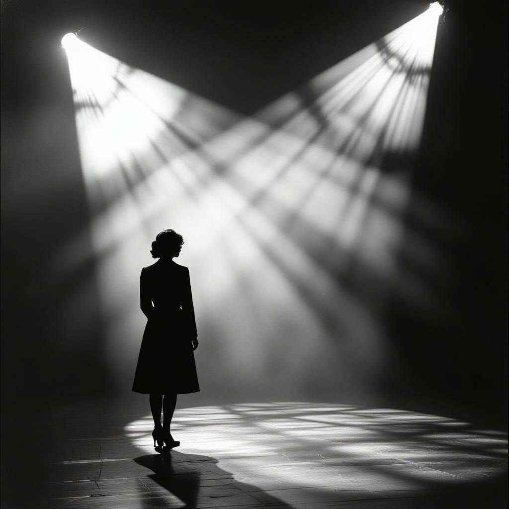 Dramatic Black and White Revelation in Stark Light