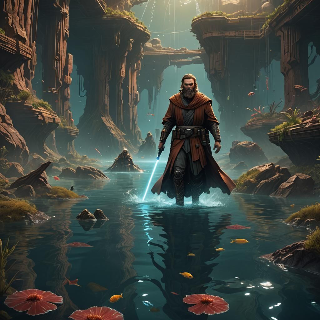 Jedi Knight Explores Underwater Sith Base