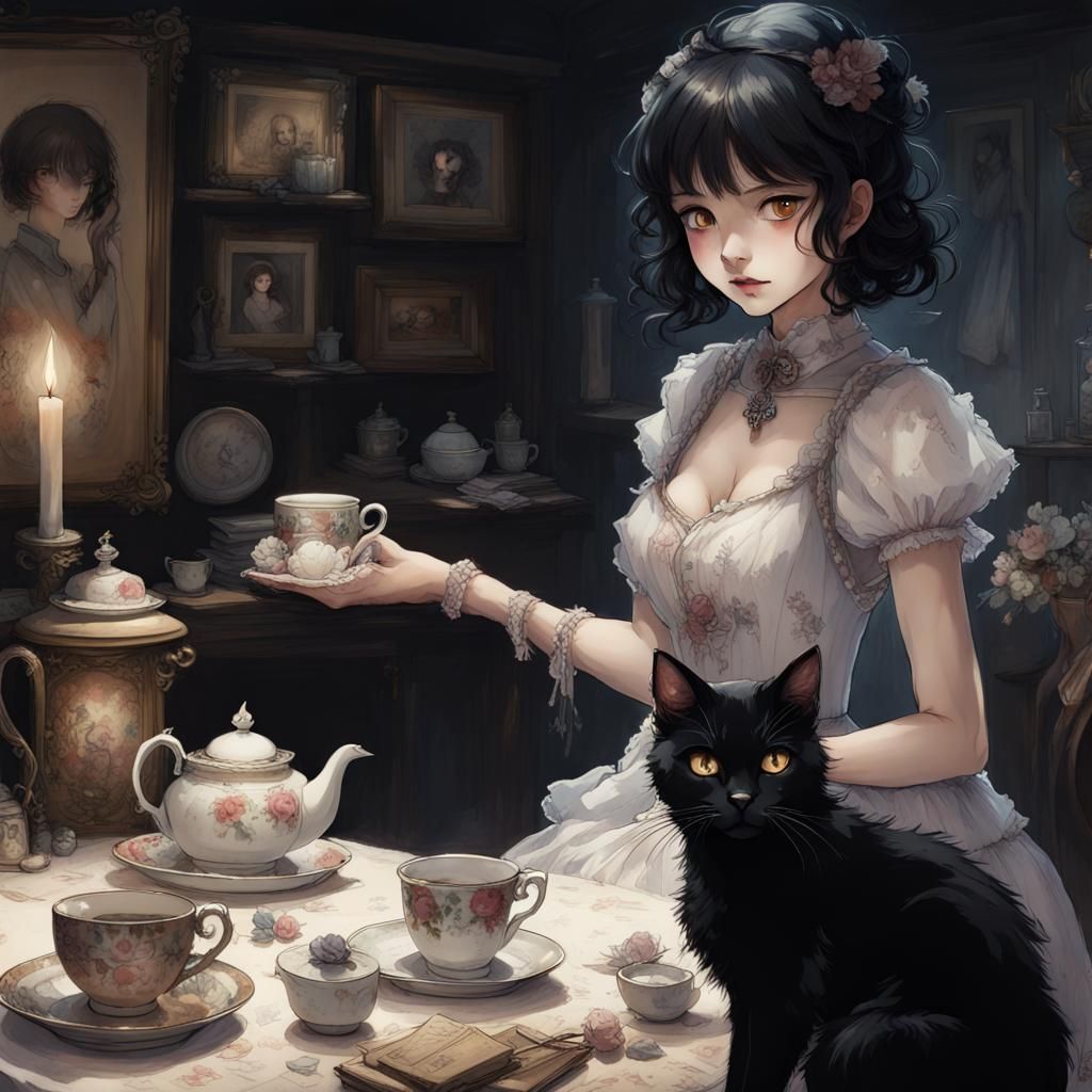 Tea Party with the Black Cat