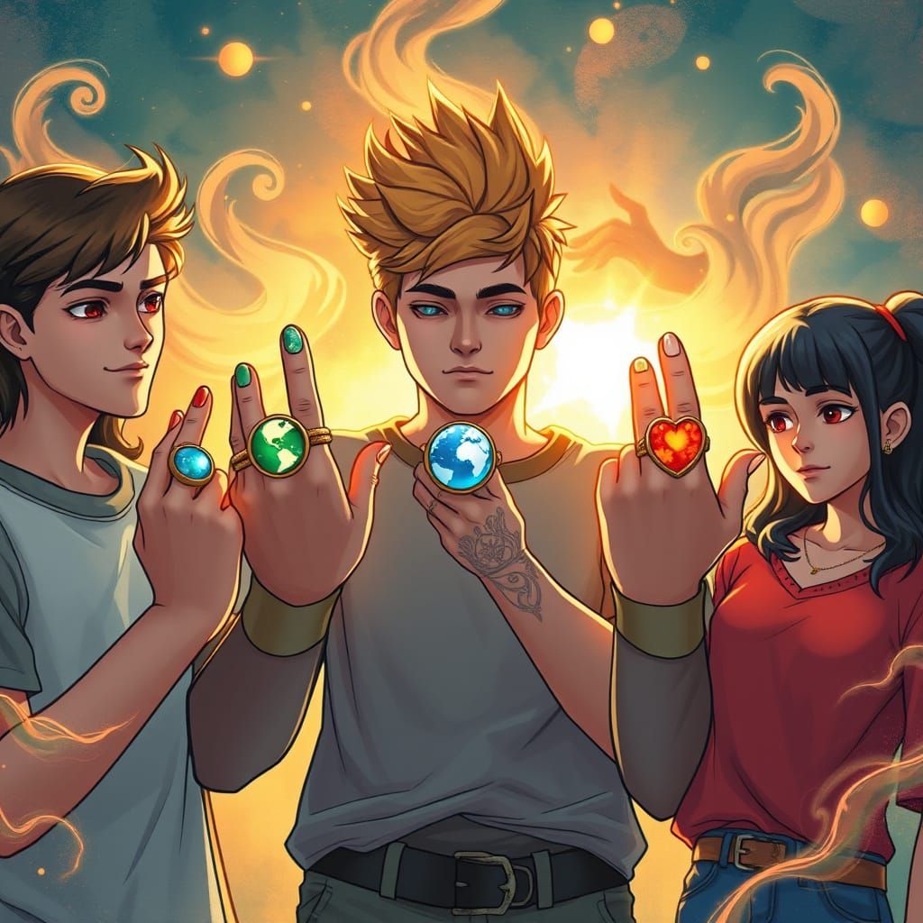Teenagers Unite with Elemental Rings in a Swirling Dance of ...
