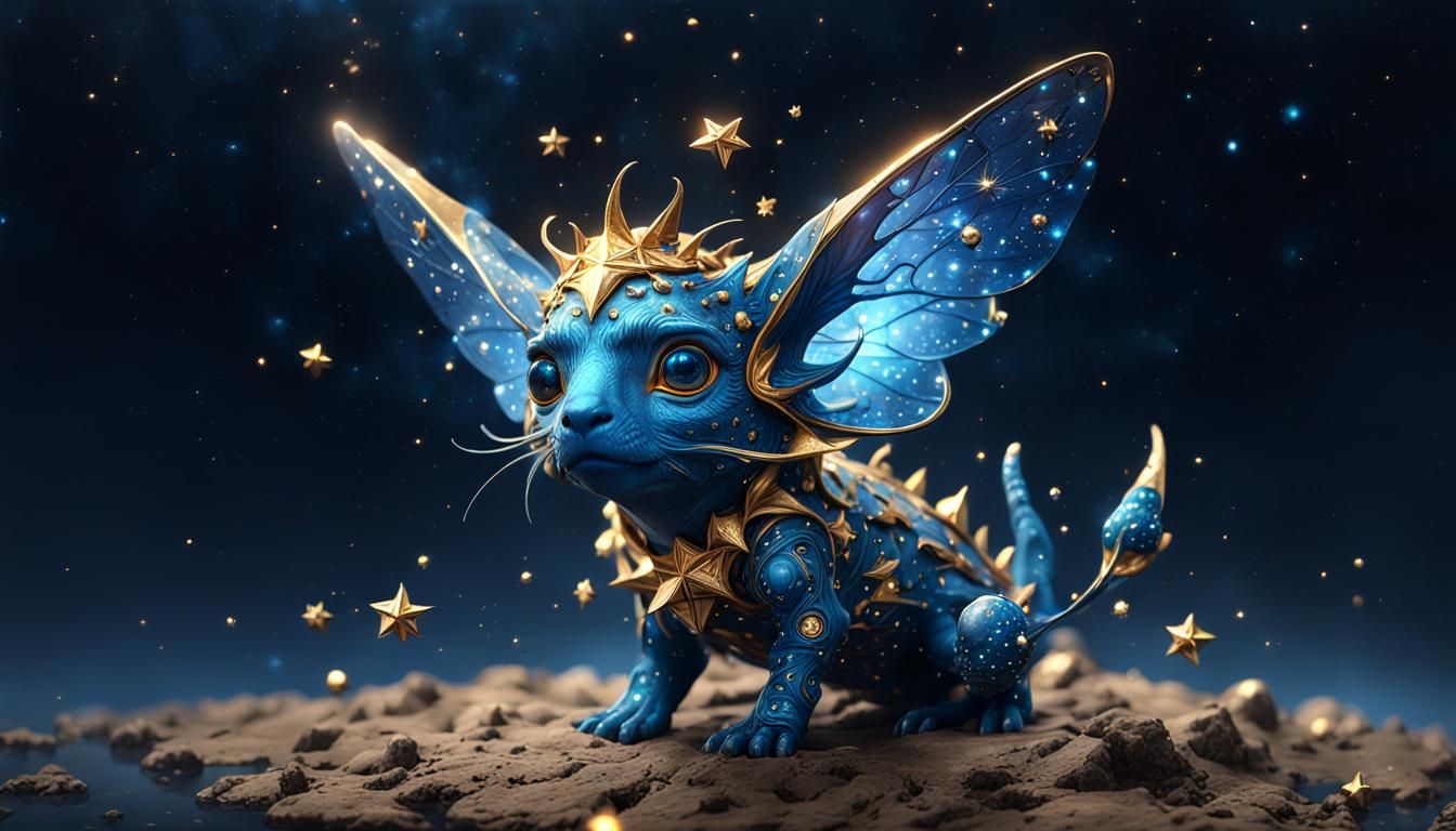 Cosmic Star Creatures in the Night Sky