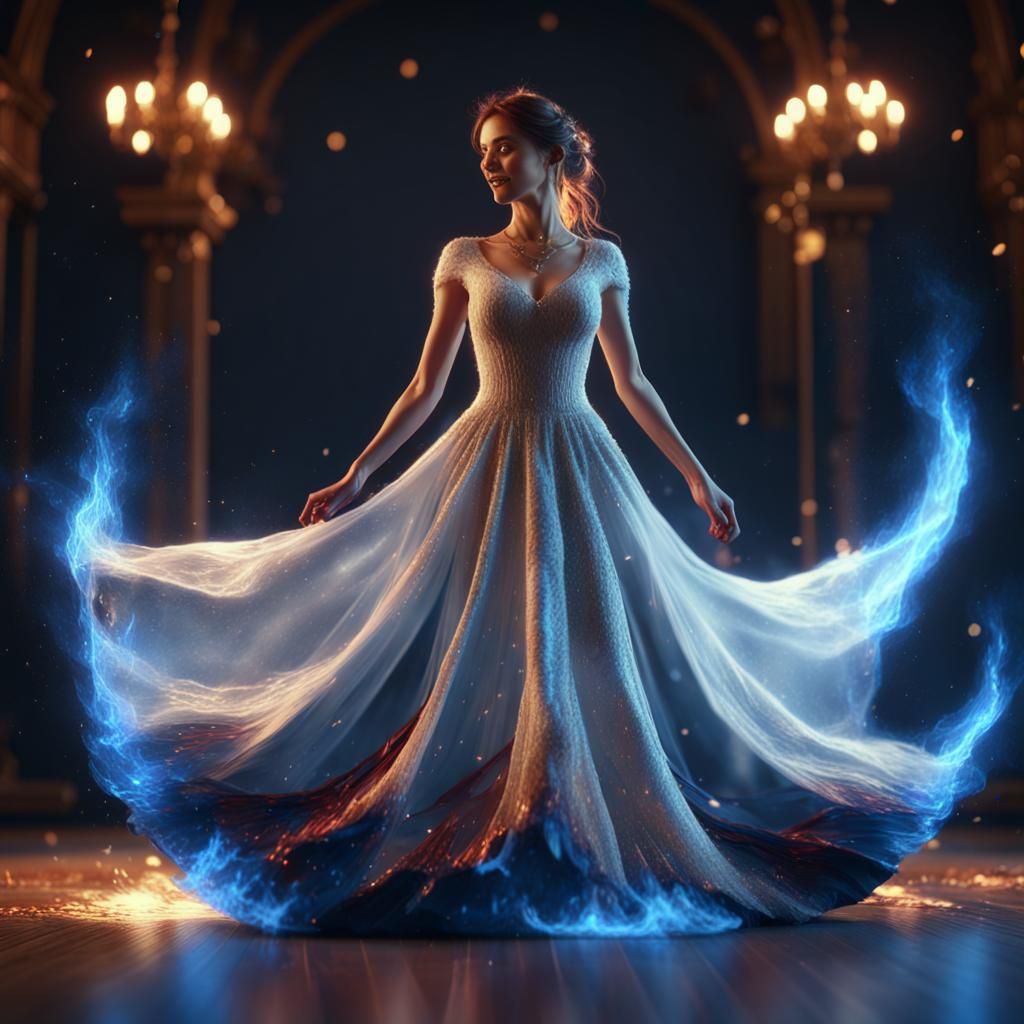 Fiery Bride Spins: 3D Game Cinematic Masterpiece