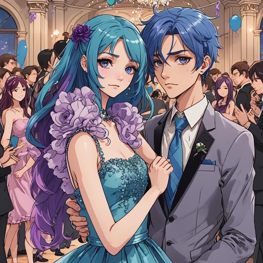 Anime Girl Dancing with Bully at Prom